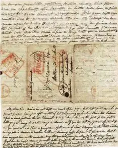  ??  ?? One of the letters Maria sent to her relations in Massachuse­tts on April 10, 1845.