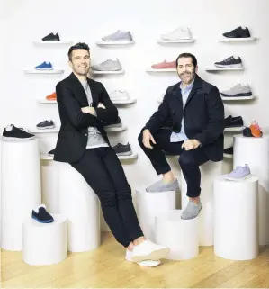  ?? PHOTO: NZME ?? Ecofootwea­r . . . Tim Brown and cofounder Joey Zwillinger have carried out a full audit of Allbirds’ carbon footprint.