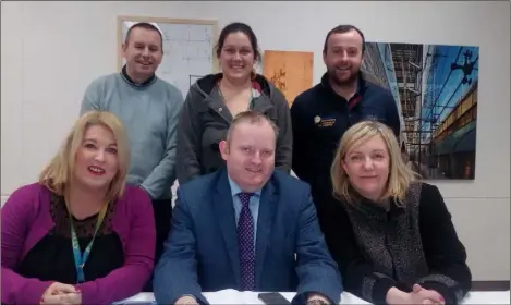  ??  ?? St Patrick’s Day committee, back row: Former councillor Kevin Meenan; Kayleigh Mulligan, Louth Volunteer Centre; Shane McBride (Pelican Promotions); front row: Maria O’Toole (PayPal); Cllr. Conor Keelan and Cllr. Anne Campbell