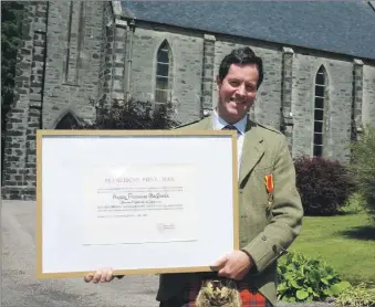  ?? Photograph: Anthony MacMillan. ?? Angus MacDonald who received the Papal Knighthood of the Order of St Gregory the Great.