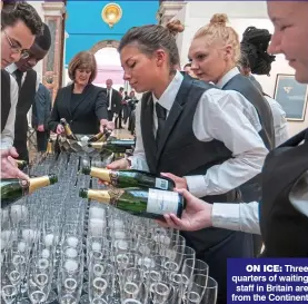  ?? ?? ON ICE: Three quarters of waiting staff in Britain are from the Continent