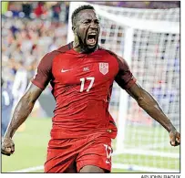  ??  ?? AP/JOHN RAOUX
Jozy Altidore scored two goals Friday night, leading the United States to a 4-0 victory against Panama in a World Cup qualifier in Orlando, Fla. The U.S. moved into third place in the CONCACAF standings, which would guarantee a spot in...