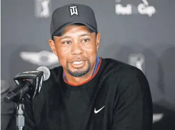  ?? GARY A. VASQUEZ, USA TODAY SPORTS ?? “As far as my game is concerned, I’m excited about playing this week,” Tiger Woods says. “I’m playing well. I just need to get some tournament rounds under my belt.”