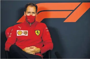  ??  ?? Sebastian Vettel, durante la rueda de prensa previa al GP de Emilia Romaña de 2020 en Ímola.