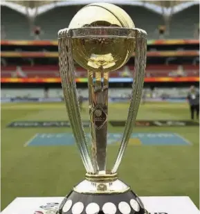  ??  ?? Up for grabs...The Cricket World Cup