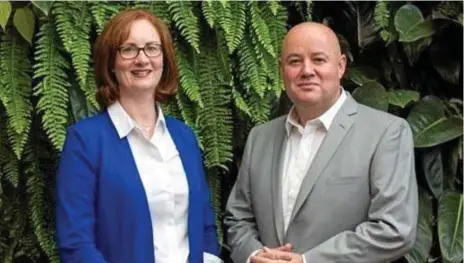  ?? Photo: Contribute­d ?? HELPING BUSINESS: Business Navigator Western Downs team Suzie Wood (left) and Neil Daly.