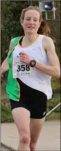  ??  ?? Fionnuala McCormack, first woman home in the Enniscorth­y 10k.