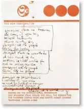  ??  ?? LA LETRA Lennon se inspiró en una canción infantil para la melodía y en el libro Pomelo, de Yoko Ono, para la letra. En el libro figura el manuscrito original que bocetó en un papel naranja del Hotel Hilton de Nueva York en 1971.