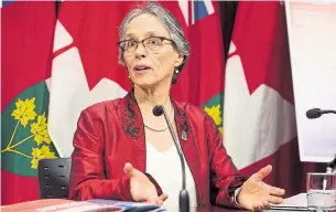  ?? FRANK GUNN THE CANADIAN PRESS ?? Environmen­tal commission­er Dianne Saxe called for better regulation of pollutants in the province.