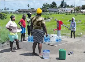  ??  ?? Butterwort­h residents have to get most of their water from boreholes, but much of it is not fit to drink. Many users boil all their water first. Photo: Nombulelo Damba-Hendrik/GroundUp