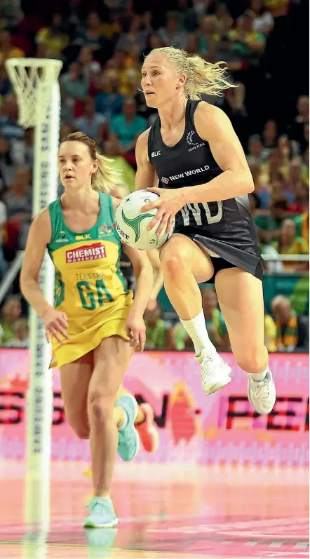  ??  ?? Silver Ferns superstar Laura Langman will not be available for the Silver Ferns next year and there is speculatio­n Maria Tutaia could depart in 2018.