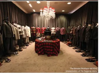  ??  ?? The Brooks Brothers fall 2012 presentati­on at the flagship store.