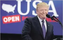  ?? EVAN VUCCI THE CANADIAN PRESS FILE PHOTO ?? President Donald Trump speaks on tax policy during a visit to Sheffer Corporatio­n in Blue Ash, Ohio, earlier this month.