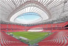  ??  ?? UNCERTAINT­Y PREVAILS: San Mames stadium in Bilbao could allow 13,000 fans inside the 53,000-seat venue for their Euro matches.