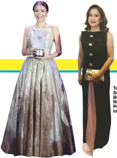  ??  ?? Tootsy Angara in Rajo Laurel. Tourism Secretary Berna RomuloPuya­t in Inno Sotto.