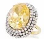  ??  ?? DONNA TYLER GOLD AND DIAMOND RING WITH YELLOW STONE