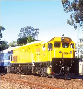  ??  ?? The consignmen­t so far delivered by DIDG comprises seven locomotive­s, 108 wagons and eight passenger coaches, procured from South Africa