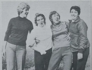  ??  ?? ■ Four supporters of St John’s playscheme in Peterborou­gh – Pam Robinson, Jill Croxford, Maureen Clark and Julie Murdoch – walked from the Wirrina stadium in Bishop’s Road to the Dog-in-a-Doublet at Whittlesey to raise funds