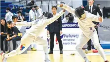  ??  ?? A member of the Philippine fencing team in action during the 2019 Southeast Asian Games.