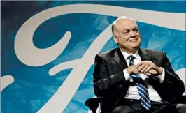  ?? ELAINE CROMIE/DETROIT FREE PRESS ?? New CEO Jim Hackett, a former chief executive of Steelcase, joined Ford’s board in 2013.