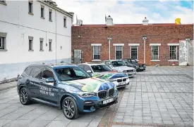  ??  ?? Above: Icons of BMW SA, including the first X3 and the last 3 Series. Far left: The 325iS Gusheshe is enthusiast­ically received wherever it goes. Left: The parts are laid out before restoratio­n of the 325iS gets under way.