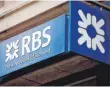  ?? FOTO: AFP ?? Logo der Royal Bank of Scotland: Die Großbank verdient seit zehn Jahren wieder Geld.