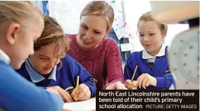  ?? PICTURE: GETTY IMAGES ?? North East Lincolnshi­re parents have been told of their child’s primary school allocation