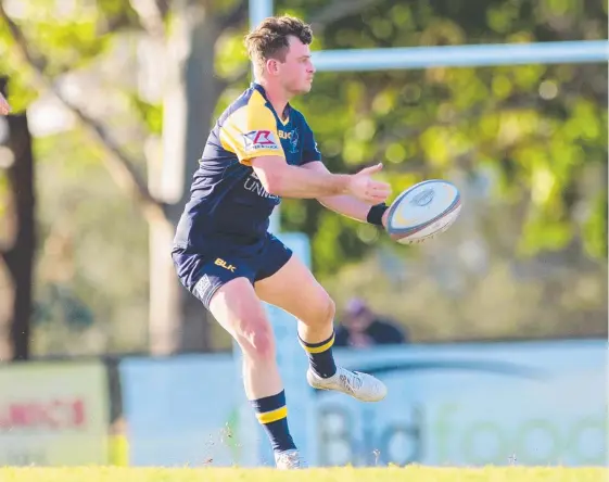  ?? Picture: CAVAN FLYNN ?? Bond University flyhalf Justin Bernstein is enjoying an extended run at the premier level.