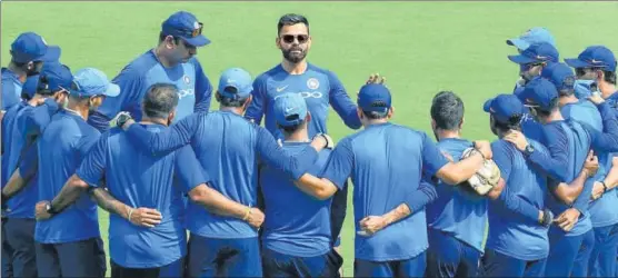  ?? AFP ?? ▪ After the loss in the Ranchi ODI, Virat Kohli will expect all department­s to perform as India, leading 2-1, will look to clinch the ODI series in the fourth match against Australia in Mohali on Sunday.