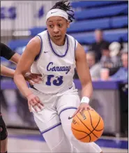  ?? (Special to NWA Democrat-Gazette/Brent Soule) ?? Two-time Gatorade Player of the Year in Chloe Clardy, a Stanford signee, is averaging nearly 25 points for Conway, which is set to face North Little Rock in the girls Class 6A title game at noon today. It will be the third time the teams have played each other for a state title.