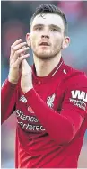  ??  ?? Andy Robertson: “Point at Old Trafford is never a bad result”.