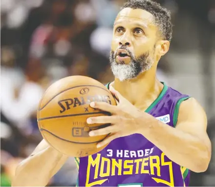  ?? AL BELLO / BIG3 / GETTY IMAGES FILES ?? Mahmoud Abdul-Rauf — shown taking a foul shot for the 3 Headed Monsters in the BIG3 three-on-three basketball league — will
be honoured by his alma mater Louisiana State when the university retires his No. 35 jersey.