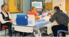  ??  ?? Leanne and Steve are at Oliver’s bedside as they await a diagnosis