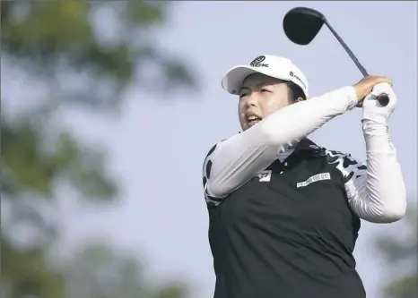  ??  ?? Shanshan Feng shot a 6-under par 66 for a one-shot lead after the first round of the U.S. Women’s Open in Bedminster, N.J.