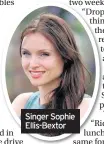  ??  ?? Singer Sophie Ellis-Bextor