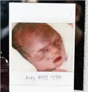  ??  ?? Tragic loss Baby Erin was born sleeping in 2003