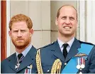  ??  ?? SIDE BY SIDE Harry and William in 2018