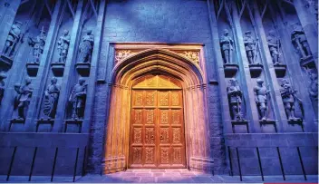  ??  ?? GREAT
HALL. Swish and flick your wands to reveal what lies beyond those gryffindoo­rs.