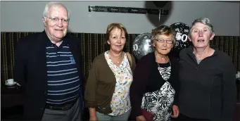  ??  ?? Ted Kiely joined by Mary Breen, Mary Hickey and Mary Kelleher at the 50th Anniversar­y.