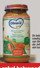  ??  ?? De babyvoedin­g van Olvarit die Jeff wél lust.