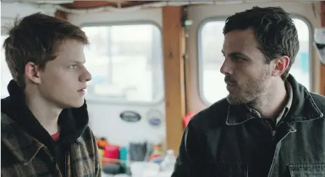  ?? ROADSIDE ATTRACTION­S/AMAZON STUDIOS/FILES ?? Lucas Hedges, left, and Casey Affleck star in Manchester by the Sea, which is expected to be among the leading Oscar contenders when nomination­s are announced on Tuesday.