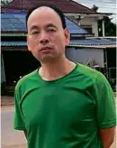  ?? VIA ASSOCIATED PRESS ?? Chinese rights lawyer Lu Siwei was photograph­ed in Laos before his arrest there.