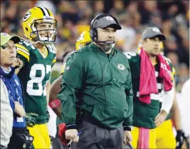  ?? AP PHOTO ?? The NFL’s oldest rivalry will be renewed tonight when the Chicago Bears visit head coach Mike McCarthy (middle) and the Green Bay Packers. It’s the 193rd meeting between the NFC North rivals.