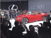  ?? SCOTT OLSON, GETTY IMAGES ?? The Lexus LC 500 coupe was introduced at the Detroit auto show in 2016.