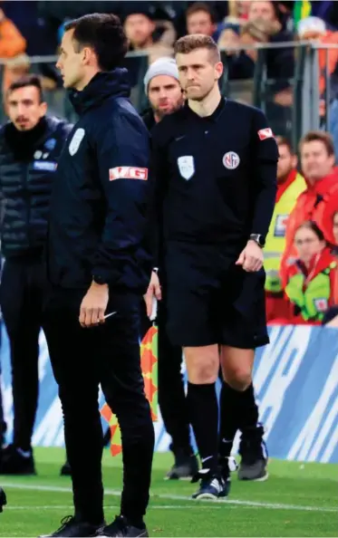  ?? FOTO: TOR ERIK SCHRØDER ?? Basilio Ndong (lengst til venstre) og Kristoffer Tønnessen er to spillere som er attraktive for større klubber. Nå kan de være tapt for Start, som må spille nok en sesong i 1. divisjon neste år.