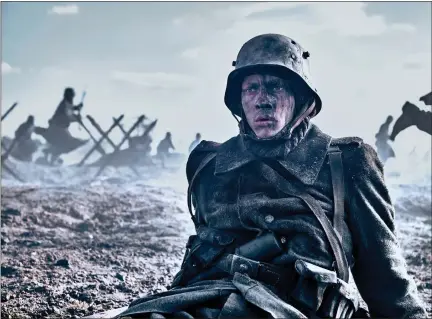  ?? REINER BAJO — NETFLIX ?? Felix Kammerer in” All Quiet on the Western Front,” the latest cinematic version of Erich Maria Remarque’ s landmark novel.