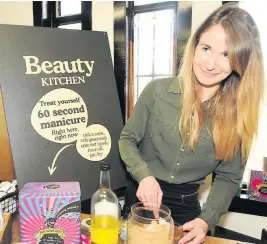  ??  ?? More than skin deep Beauty Kitchen in Wishaw is continuing to expand