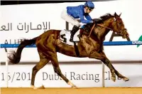  ?? Photo by Neeraj Murali ?? Godolphin’s Capezzano was able to make it third time lucky under O’Donoghue. —