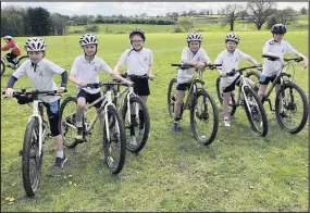  ??  ?? Year 5 pupils had a taster session in Cyclo-Cross, learning teamwork and skills