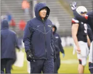  ?? Jessica Hill / Associated Press ?? Coach Randy Edsall and the UConn football team host SMU on Saturday.